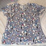 Women’s penguin scrub top size medium