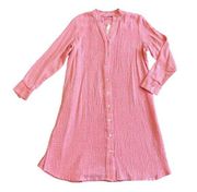 Soft Surroundings Gauze Button-Down Shirt Dress Long-Sleeve Size Medium NWT