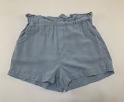 Thread & Supply Light Wash Chambray Denim Pull On Shorts S