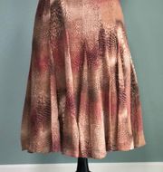 wool challis soft pleated Lakeshore Drive skirt