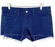 J Brand Blue Nightfall Cut Off Jean Shorts 28