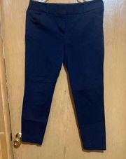 New York & Company Pants Womens 6 Navy Blue Pants Slacks Crop Pockets Casual