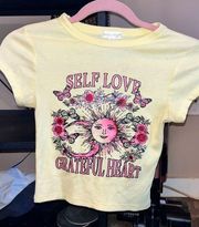 Crop top short sleeve self love tshirt