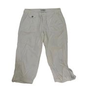 Express Women Size 6 White Cargo Capri Pants H1-496P