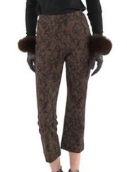 Cabi Cool It Cropped Brown/Black Snakeskin Print Pants. Size Medium. NWOT