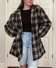 | Wool Plaid Coat Shacket