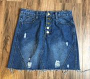 shein small denim skirt