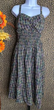 Black & Rainbow Smocked Waist PLUS SIZE Dress NWT | 2XL |