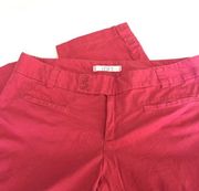 Coral Red Cropped Pants by LOFT