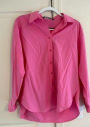 hot pink button down