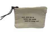 NWOT Mudpie Small Canvas Makeup Bag