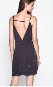 NWOT Equipment Tansie black white stars slip sale dress size S