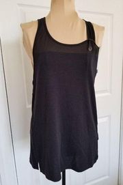 Asics Women Tank Top Loose Strappy Moisture Wick Quick Dry Black Size Small