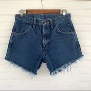 Rustler Distressed Mushroom Embroidered Denim Cut Off Jean Shorts Mom Shorts