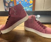 3/$25 ⭐️ Women’s leather hightop shoes deep red