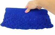 Lauren Merkin Blue Crochet Clutch
