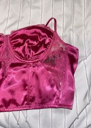 pink lace going out top