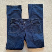 Theory Dark Wash Flare Denim Jeans Size 10