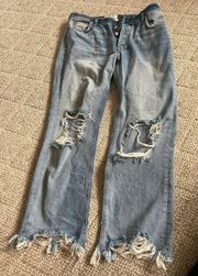 Distressed Denim Jeans