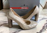 Authentic  python block heels