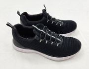 Athletic Works Womens  Memory Foam Black Walking Shoes-Cushioned  - Size US 7.5