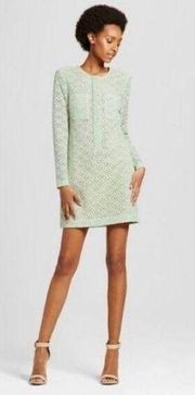 Victoria Beckham X Target Mint Green Long Sleeve Lace Dress Size M