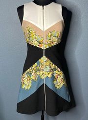 BCBGMAXAZRIA Floral ZipUp Dress Size 6