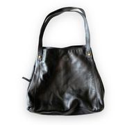 American Leather Company Black Pebbled Leather Slouchy Hobo Shoulder Bag