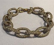 J. CREW • Gold Pave Chain Bracelet WITH Dust Bag