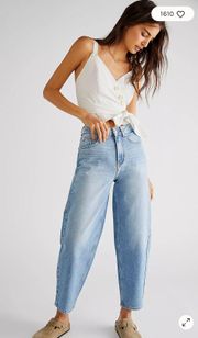 High Rise Barrel Jeans