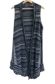 Anthropologie Moth‎ crochet knit Sleeveless Sweater Vest Duster Size XS/S