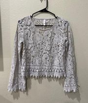 Lace Bell Sleeve Top