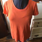 H by Halston S tangerine knit T-shirt