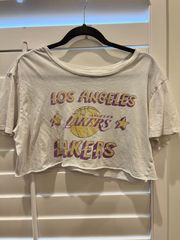 Junk Food Los Angeles Lakers Cropped Graphic Tee Shirt 