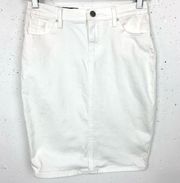 Armani Exchange Women Cotton Mini Jean Skirt Zip and Button Closure White Size 0