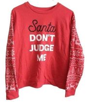 Santa Don't Judge Me Ugly Christmas Sweater