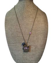 Princess  Crown Locket Pendant Necklace