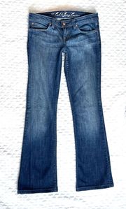 Boot Cut Blue Jeans size 28 Low rise Vintage Plain Pocket Womens