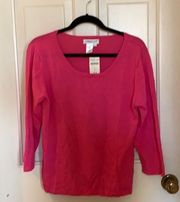 Coldwater Creek ✨3 for $30✨NWT Pink Sweater Top Size Large