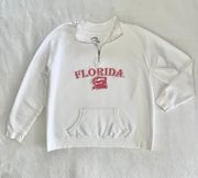 Womens University of Florida Gators 3/4 Zip Up Crewneck Pullover Sweatshirt size Large