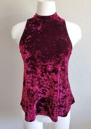 Arizona burgundy crushed velvet tank top