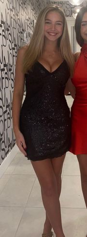 Black Sequin Dress