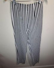 Wild Honey Baggy Black and White zipped back, split hem pant