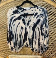 🖤VGUC Young Fabulous Broke Boho Surplice Dolman Sleeve Tie Dyed Top Size S