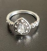 Water drop crystal ring size 7.5