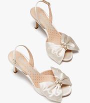 Kate Spade Happily Slingback Pumps Bridal Wedding Shoes Sz 6B