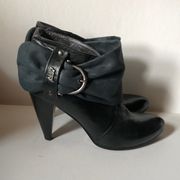 Miss Sixty Green Leather Ankle Boots EU36