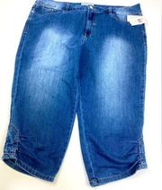 Phat Fashions Silver Label Crop Denim Jean Size 22 NWT Women’s