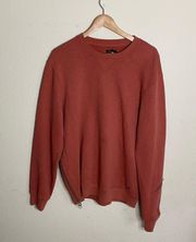 ALL SAINTS Burnt Orange Sweater With Zipper On Sleeve & Side ( L ) 