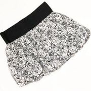 Black & White Floral Skirt M